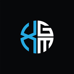 XGM logo XGM icon XGM monogram XGM letter minimalist Circle flat Unique modern abstract logo design.