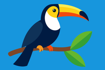 Naklejka premium toucan on a branch