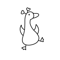 Duck coloring page design