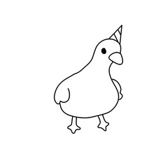 Duck coloring page design