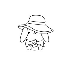 Rabbit coloring page