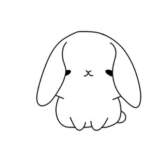 Rabbit coloring page