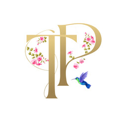 Wedding logo Letter Started with T and P