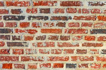 Orange Brick Wall at Old Town in Fredrikstad Norway