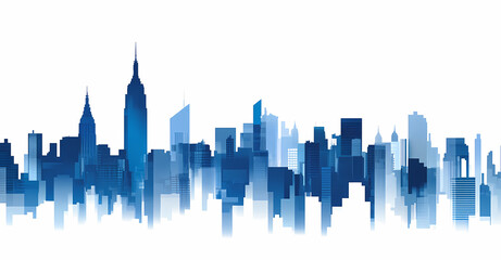 Fototapeta premium New York City Skyline Silhouette