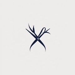 Hair cutting shears, salon tools, minimalist design, grey background, beauty industry
