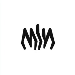 Abstract black logo design, white background