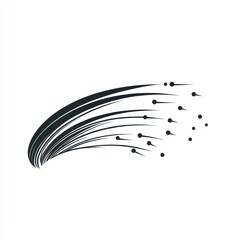Abstract speed lines, data flow, white background, technology concept