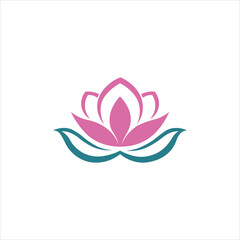 Lotus flower logo design vector Icon illustration