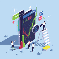 QA Isometric Infography Composition