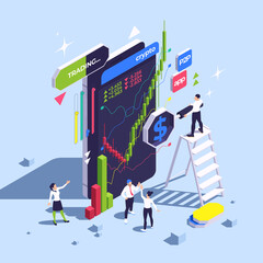 QA Isometric Infography Composition