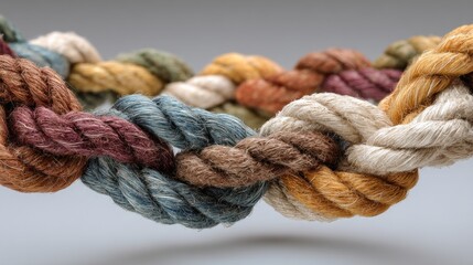 Intertwined Colorful Ropes: A Tapestry of Unity and Connection