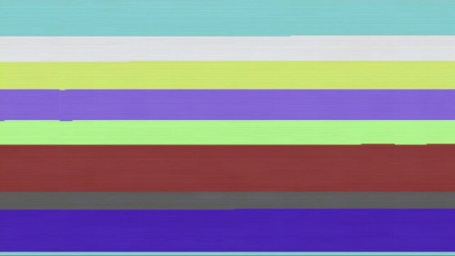 Loading Screen of Iconic Retro Video Game Computer, Authentic Analog-Captured Horizontal Glitch Stripes from Original Hardware, Ideal for Pixel Art and Nostalgic Gaming Aesthetic, Looping 4K 