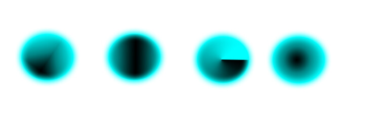 grey, dark turquoise neon glowing color effect on transparent background, graphic design overlay, gradient wavy 