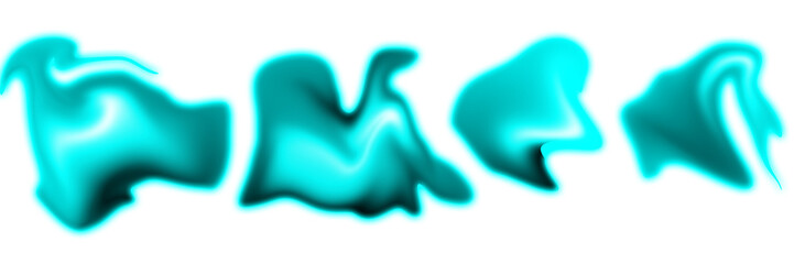 grey, dark turquoise neon glowing color effect on transparent background, graphic design overlay, gradient wavy 