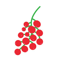 Redcurrant Clipart PNG – Hand-Drawn Summer Fruit Illustration – Transparent Background