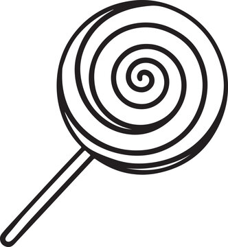 recommend clip art: spiral lollipop, black and white line art, minimalist, simple, geometric, abstract
                    