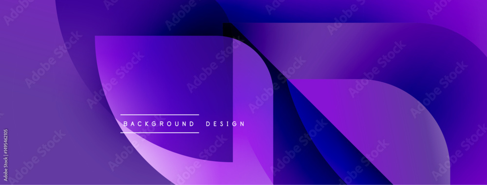 Poster abstract purple design features flowing shapes, gradients. modern background suitable for digital pr