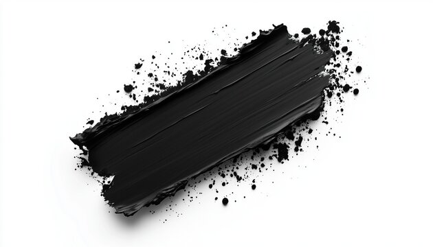 Black Paint And Ink Brush For Creating Artistic Elements In Boxes, Frames, Or Halftone Designs. Use A Variety Of Brushes And Ures.