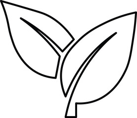 Two leaves icon. Leaf icon with two leaves. Leaf symbol. icon of two leaves. Green eco logo
