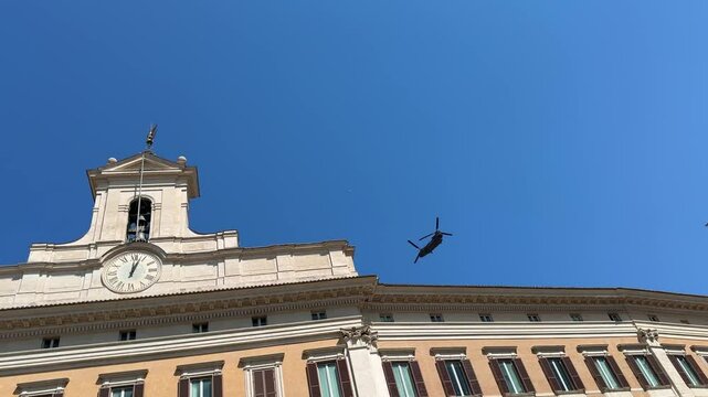 Palazzo Montecitorio in Rome, the seat of the Italian Chamber of Deputies, an elegant Baroque palace blending history, politics, and stunning architecture in the city center.

