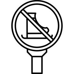 No Ice Skating Icon