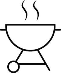Grill icon set. Fire Pit Icons Vectors set
