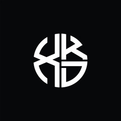 XKD logo XKD icon XKD monogram XKD letter minimalist Circle flat Unique modern abstract logo design.