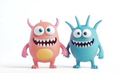 Funny Cute Monster Name Tag