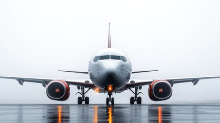 Boeing 737 in Foggy Conditions