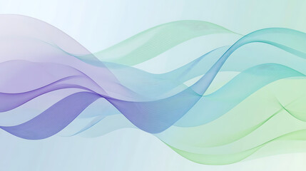 Fototapeta premium Soft flowing waves in pastel colors create a serene background, ideal for calming design projects