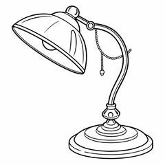 vintage lamp on white background