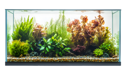 Transparent Blank Fish Tank Glass Isolated on Transparent Background