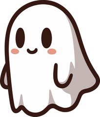 シンプルなお化けのイラスト  © 鳥鳥 