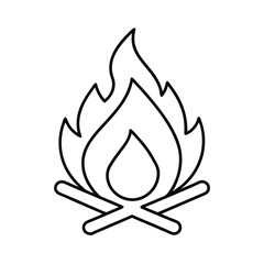 campfire vector art icon.