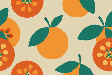 seamless pattern with oranges