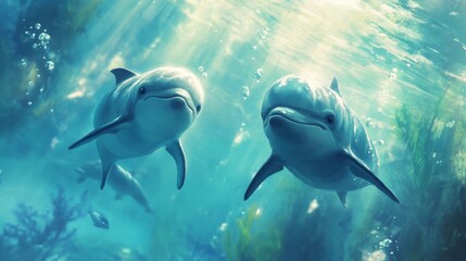 Naklejka premium beautiful dolphin