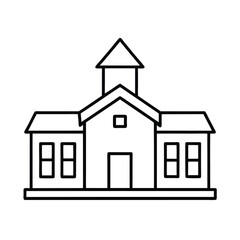 school building vector art icons.