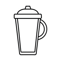travel mug vector art icons