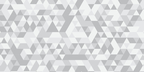 Triangle Vector Abstract Geometric Technology seamless pattern Background. White triangular mosaic backdrop design. Triangle polygonal square abstract banner background.	