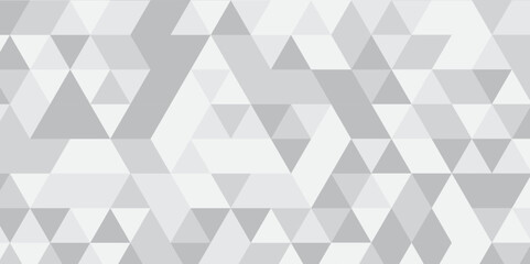 Triangle Vector Abstract Geometric Technology seamless pattern Background. White triangular mosaic backdrop design. Triangle polygonal square abstract banner background.	