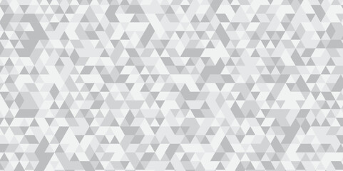 Triangle Vector Abstract Geometric Technology seamless pattern Background. White triangular mosaic backdrop design. Triangle polygonal square abstract banner background.	