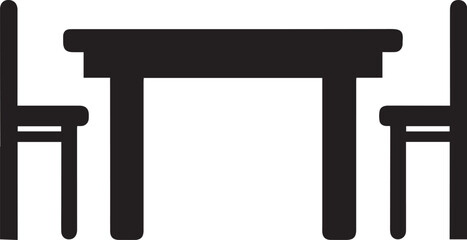Fototapeta premium table Flat vector icon