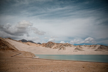 The most beautiful place in Xinjiang, China, Baisha Lake in Kashgar
