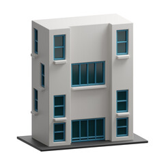 Hotel building 3d illustration