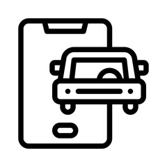 car booking line icon