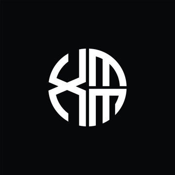 XMM logo XMM icon XMM monogram XMM letter minimalist Circle flat Unique modern abstract logo design.