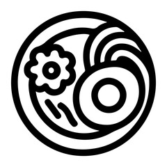 Bibimbap icon on white background vector
Vector Korean food icon