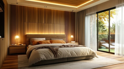 Modern Wooden Bedroom Interior Design