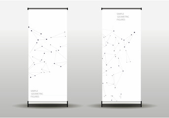 Network design. Connect dots and lines